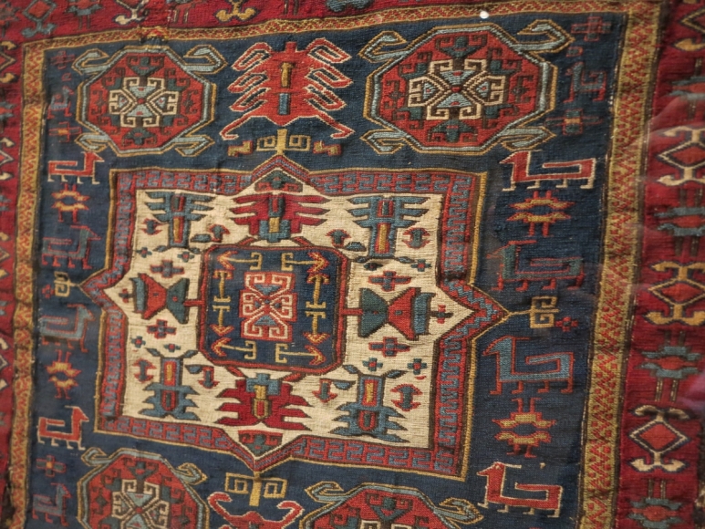 detail of a sumak bagface, Ginsberg Collection in the Metropolitan Museum of Art