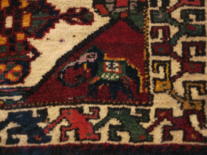 detail of an elephant from a pile khorjin, Ginsberg Collection, Metropolitan Museum of Art