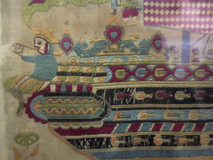 Skyros ship embroidery (detail) 17th century, Benaki Museum