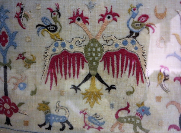 embroidered bed-cover from Skyros, circa 1700, Benaki Museum