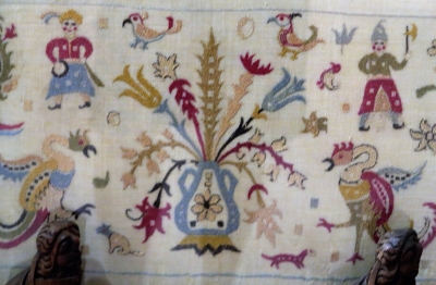 embroidered bed-cover from Skyros, circa 1700, Benaki Museum