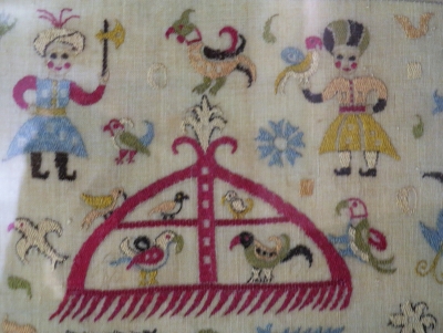 embroidered bed-cover from Skyros, circa 1700, Benaki Museum