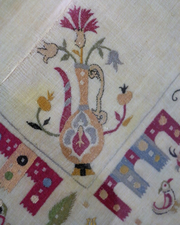 embroidered bed-cover from Skyros, circa 1700, Benaki Museum