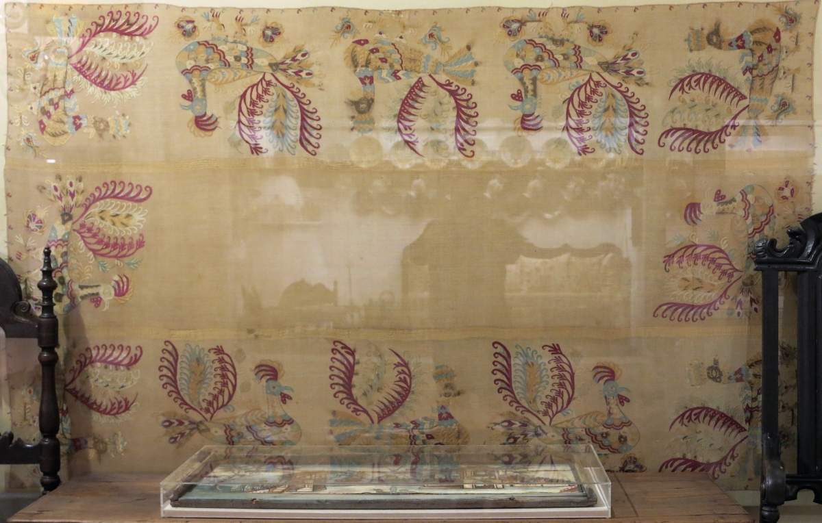 embroidered bead-cover from Skyros, circa 1750, Benaki Museum